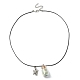 Glass Bottle & Alloy Tortoise Pendant Necklace(NJEW-FZ00015)-1