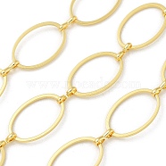 Rack Plating Brass Link Chains, Long-Lasting Plated, Unwelded, Oval, Real 18K Gold Plated, 20x13x1mm(CHC-P012-08G)