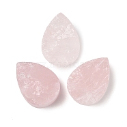 Natural Rose Quartz Cabochons, Teardrop, 17.5~18x13x9~9.5mm(G-K338-40A-02)