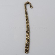 Alloy Hair Sticks, with Loop, Hair Accessories for Women, Antique Bronze, 125x19x2mm, Hole: 3.2mm(MRMJ-WH0077-103F)