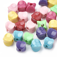 Opaque Acrylic Beads, Lantern, Mixed Color, 9x8.5x8.5mm, Hole: 2.5mm, about 1350~1385pcs/500g(MACR-S296-23)
