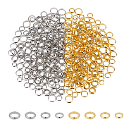 Brass Spacer Beads, Rondelle, Platinum & Golden, 5~8x1.5~2mm, Hole: 3.5~6.5mm, 440pcs/box(KK-NB0001-10)