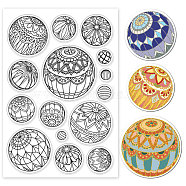 Custom Summer Theme PVC Plastic Clear Stamps, for DIY Scrapbooking, Photo Album Decorative, Cards Making, Round, 160x110mm(DIY-WH0631-0262)