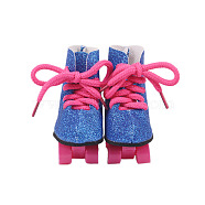 PVC Doll Roller Skates, Fit American Girl 18 Inch Doll Accessories, Dodger Blue, 82x36.5x80mm(DOLL-PW0001-252C)