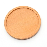 Bamboo Round Plant Saucer, Plant Pot Tray, for Indoor and Outdoor Plants, Sandy Brown, 93x10mm, Inner Diameter: 82mm(AJEW-WH0188-45D)