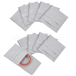 Microfiber Jewelry Pouches, Foldable Gift Bags, for Ring Necklace Earring Bracelet Jewelry, Square, Gainsboro, 8x7.8x0.3cm(ABAG-NB0001-71C)