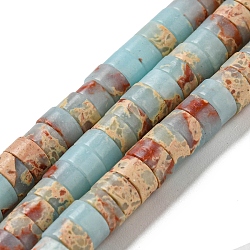 Synthetic Imperial Jasper Dyed Beads Strands, Disc, Heishi Beads, Pale Turquoise, 6~6.5x3~3.5mm, Hole: 1.2mm, about 107pcs/strand, 14.88''~14.96''(37.8~38cm)(G-D077-D01-01E)