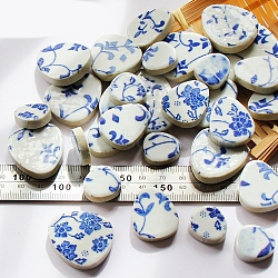 Porcelain Mosaic Tiles, Irregular Shape Mosaic Tiles, for DIY Mosaic Art Crafts, Picture Frames, Triangle, Medium Blue, 15~60x5mm, about 100g/bag(PORC-PW0001-086S)