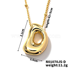 Simple and Stylish Brass Letter Pendant Satellite Chain Necklaces for Women Men, Golden, Letter D, 16.14 inch(41cm)(GF2554-4)