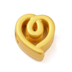 Zinc Alloy Beads, Matte Gold Color, Heart, 11.5x10x6mm, Hole: 3.5mm(PALLOY-I219-02C)
