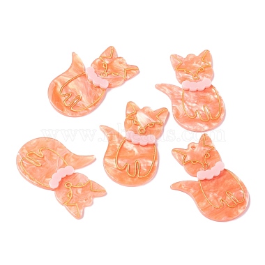 Coral Fox Acrylic Pendants