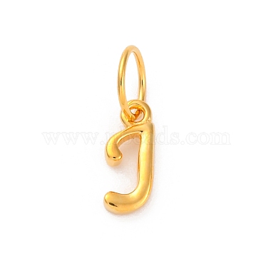 Golden Letter J Sterling Silver Charms