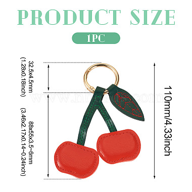 1Pc PU Leather Alloy Keychains(KEYC-TA0001-46C)-3