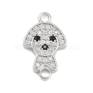 Platinum Black Dog Brass+Cubic Zirconia Links