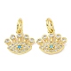 Real 18K Gold Plated Brass Micro Pave Cubic Zirconia Pendants(KK-L209-039G-05)-1