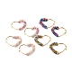 Heart Glass Seed Beaded Hoop Earrings for Girl Women(EJEW-JE04613)-1