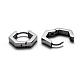 304 Stainless Steel Hexagon Huggie Hoop Earrings(STAS-J033-03A-P)-3
