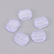 Comfort Silicone Earring Pads, Clip Earring Cushions, for Clip-on Earrings, Clear, 14x12x3mm, Hole: 10x1.2mm(X-KY-L078-01B)