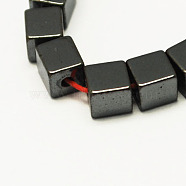 Non-magnetic Synthetic Hematite Beads Strands, Grade A, Cube, Black, 8x8x8mm(G-S079-8mm)