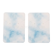 Paper Earring Display Cards, Rectangle with Marble Pattern, Light Sky Blue, 7.2x5.1x0.04cm, 100pcs/bag(CDIS-I002-B01)