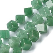 Natural Green Aventurine Beads Strands, Rhombus, 10x10x8mm, Hole: 0.8mm, about 34pcs/strand, 15.55 inch(39.5cm)(G-C135-D01-03)