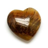 Natural Tiger Eye Healing Stones, Heart Love Stones, Pocket Palm Stones for Reiki Balancing, 29~30x30~31x12~15mm(G-R418-22)