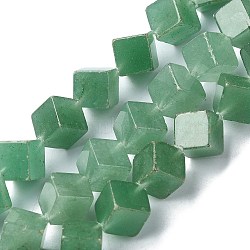 Natural Green Aventurine Beads Strands, Rhombus, 10x10x8mm, Hole: 0.8mm, about 34pcs/strand, 15.55 inch(39.5cm)(G-C135-D01-03)