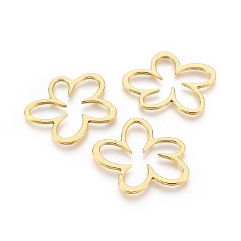 Tibetan Style Alloy Linking Rings, Lead Free, Cadmium Free and Nickel Free, Antique Golden, Flower, about 43mm long, 40mm wide, 2mm thick