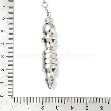 Brass Bullet-Shaped Big Pendant Dowsing Pendulums(HJEW-P023-01)-4