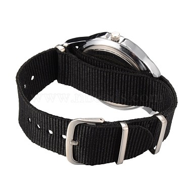 Unisex Stainless Steel Braided Nylon Rope Quartz Wrist Watches(WACH-N033-07B)-4