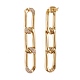 Brass Micro Pave Clear Cubic Zirconia Dangle Stud Earrings(EJEW-I251-05G)-2