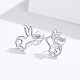 Anti-Tarnish Rhodium Plated 925 Sterling Silver Bunny Stud Earrings(EJEW-FF0009-08P)-2