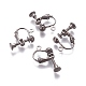 Rack Plated Brass Screw Clip-on Earring Findings(KK-P169-04B)-1
