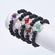 Natural Lava Rock Beads Stretch Bracelets(BJEW-JB02838)-1