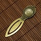 18mm Clear Domed Glass Cabochon Cover for Antique Bronze DIY Alloy Portrait Bookmark Making(DIY-X0117-AB-FF)-2