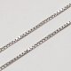 Rhodium Plated 925 Sterling Silver Box chain Necklaces(X-STER-E032-107A)-3