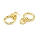 Boucles d'oreilles pendantes en laiton avec anneau entrelacé pour femmes(EJEW-A070-11G)-2