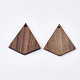 Undyed Walnut Wood Pendants(WOOD-T023-07)-2