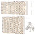 Quartz Honeycomb Ceramic Soldering Boards, Melting Panel, Jewelry Making Tools, with 316 Surgical Stainless Steel Needles, PapayaWhip, 134~163x72~93x13mm, 2 styles, 1pc/style, 2pcs(AJEW-OC0005-53C)
