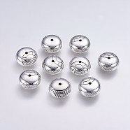 CCB Plastic Beads, Rondelle, Antique Silver, 21x11mm, Hole: 2.5mm(CCB-G006-093AS)