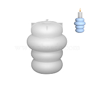 Stacking Round DIY Candle Holder Silicone Molds, Resin Plaster Cement Casting Molds, White, 8.2x6.7cm(WG18547-03)