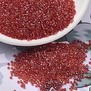 MIYUKI Delica Beads, Cylinder, Japanese Seed Beads, 11/0, (DB2374) Inside Dyed Scarlet, 1.3x1.6mm, Hole: 0.8mm, about 2000pcs/10g(X-SEED-J020-DB2374)