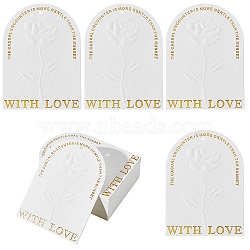 50Pcs Wearing Armor Display Card, Nail Art Board, Arch, White, 9.4x6.9x0.06~0.09cm(CDIS-SP0001-35A)