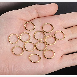 316L Surgical Stainless Steel Hoop Cartilage Earrings, Nose Rings for Men, Piercing Body Jewelry, Golden, 1.6mm, Inner Diameter: 8mm(WGB51CA-64)