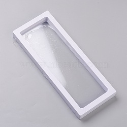 Rectangular Transparent 3D Floating Frame Display, for Ring Necklace Bracelet Earring, Coin Display Stands, Aa Medallions, White, 23.2x2x9.1cm, Inner Diameter: 209x69mm
(OBOX-G013-13B)