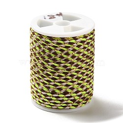 4-Ply Polycotton Cord, Handmade Macrame Cotton Rope, for String Wall Hangings Plant Hanger, DIY Craft String Knitting, Lawn Green, 1.5mm, about 4.3 yards(4m)/roll(OCOR-Z003-D108)