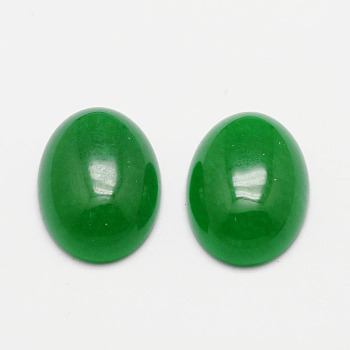 Oval Natural Malaysia Jade Cabochons, 40x30x7mm