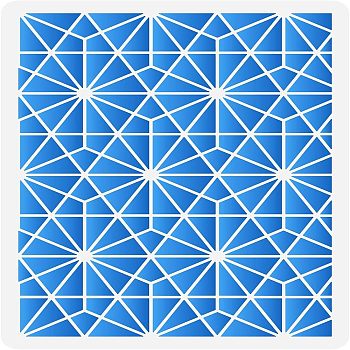 Large Plastic Reusable Drawing Painting Stencils Templates, for Painting on Scrapbook Fabric Tiles Floor Furniture Wood, Rectangle, Geometric Pattern, 297x210mm