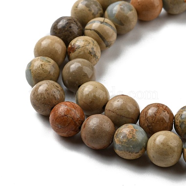 Natural Aqua Terra Jasper Beads Strands(G-E444-14B-8mm)-3