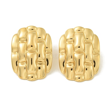 Ion Plating(IP) 304 Stainless Steel Stud Earrings(EJEW-G400-31G)-2